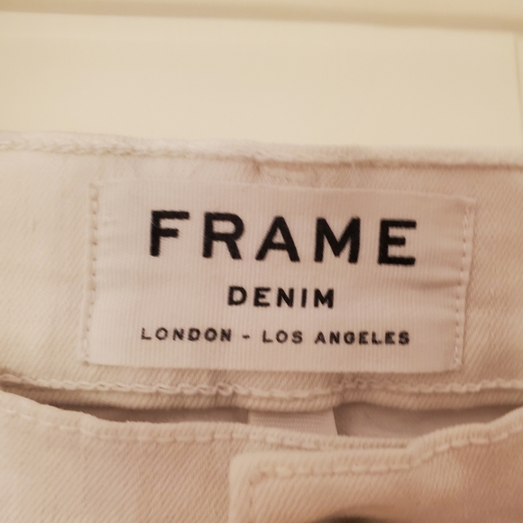 Frame Denim size 24 White High Rise Skinny Jeans - Picture 3 of 6